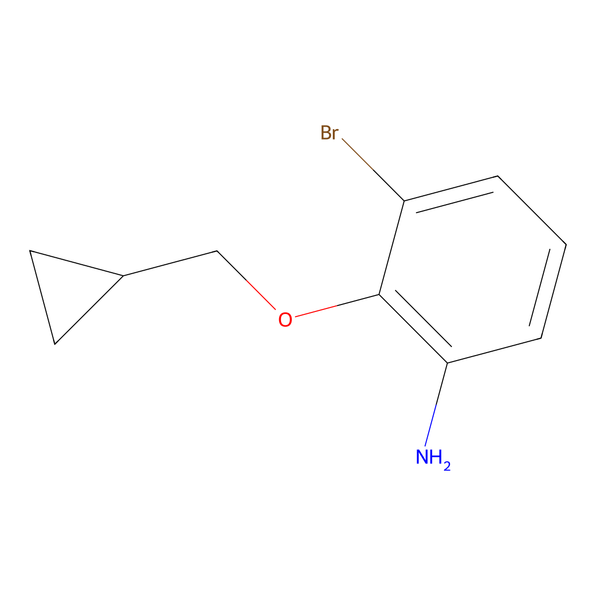 3-Bromo-2-(cyclopropylmethoxy)aniline molecular structure, CAS 1369857-71-5