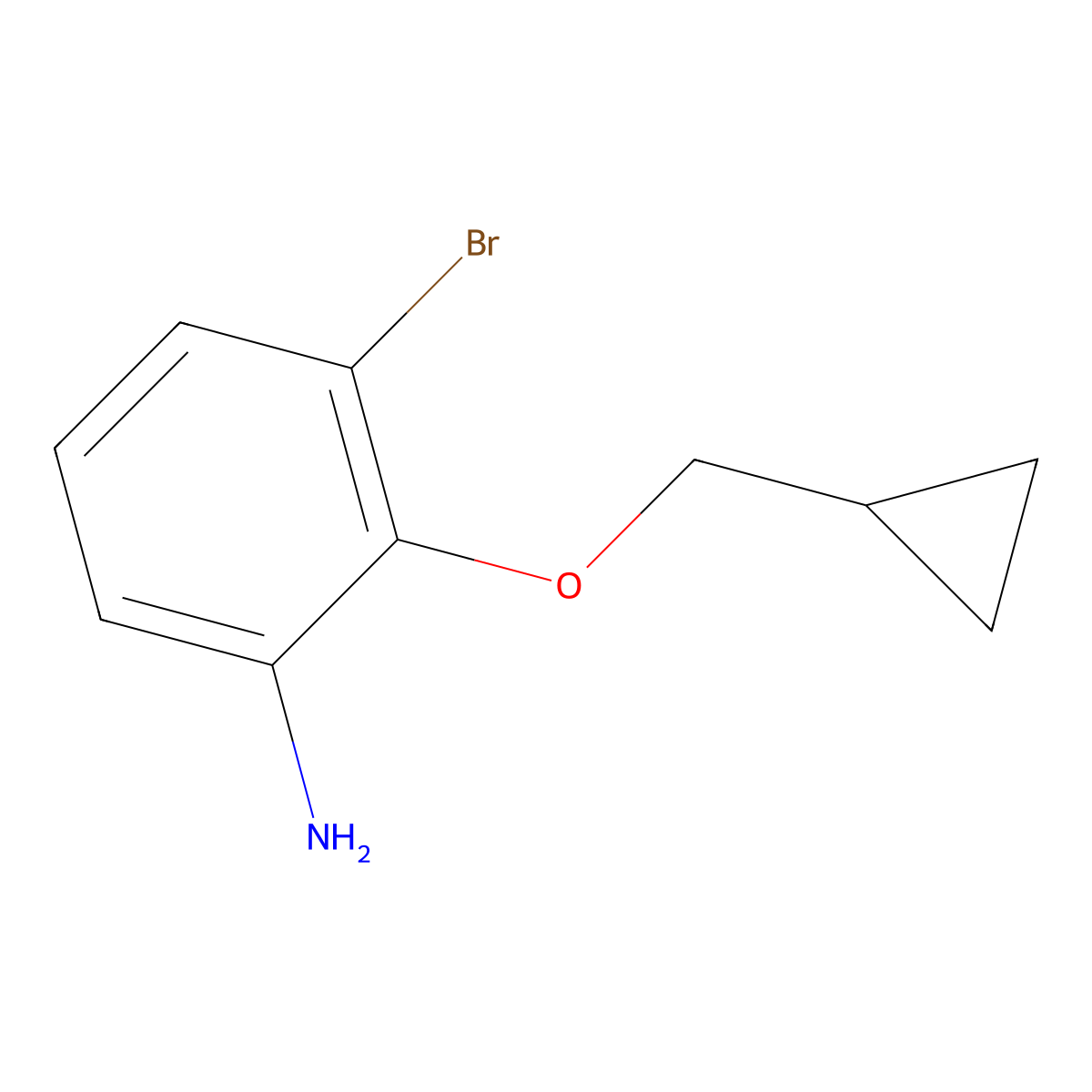 3-Bromo-2-(cyclopropylmethoxy)aniline molecular structure, CAS 1369857-71-5