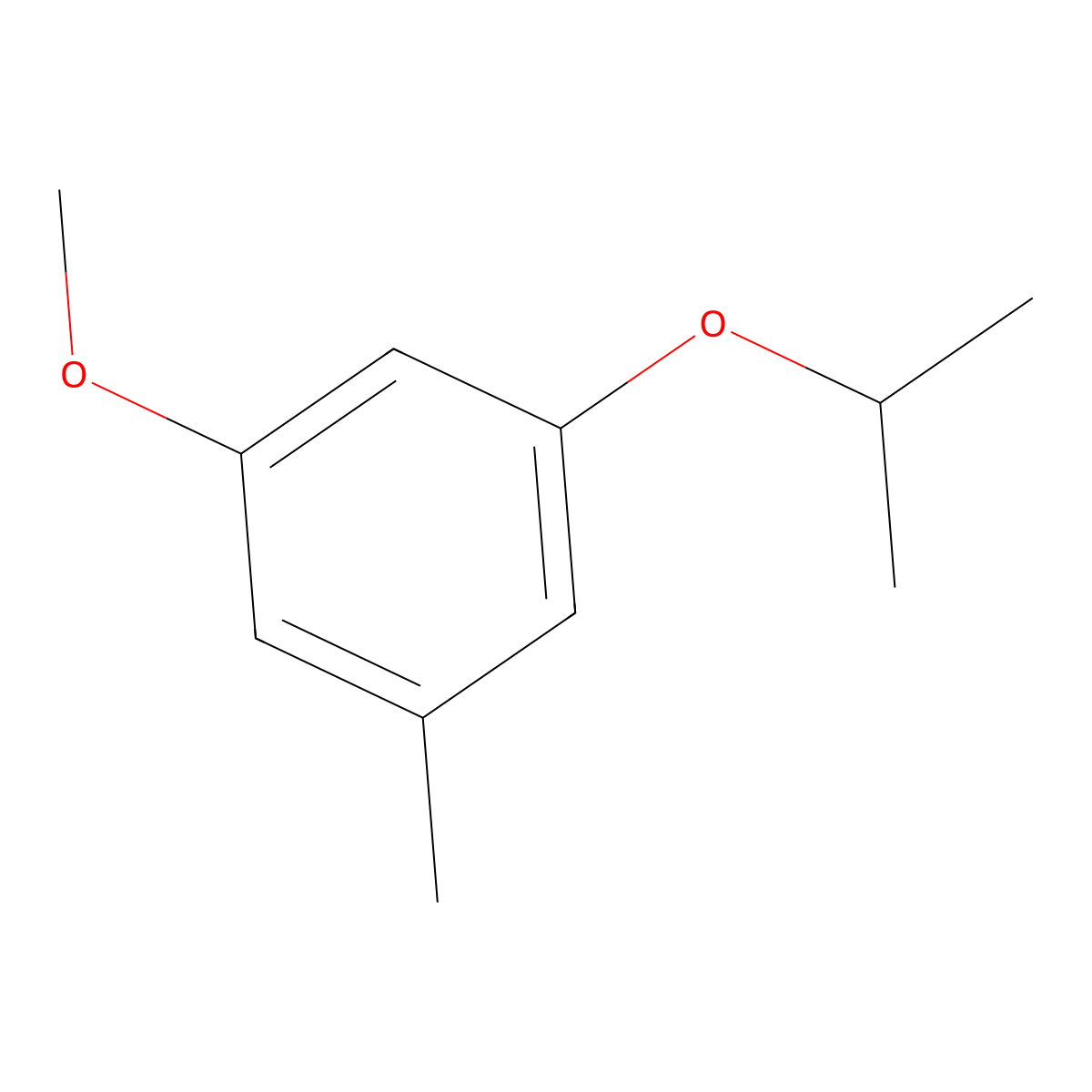 Benzene, 1-methoxy-3-methyl-5-(1-methylethoxy)- molecular structure, CAS 1369857-79-3