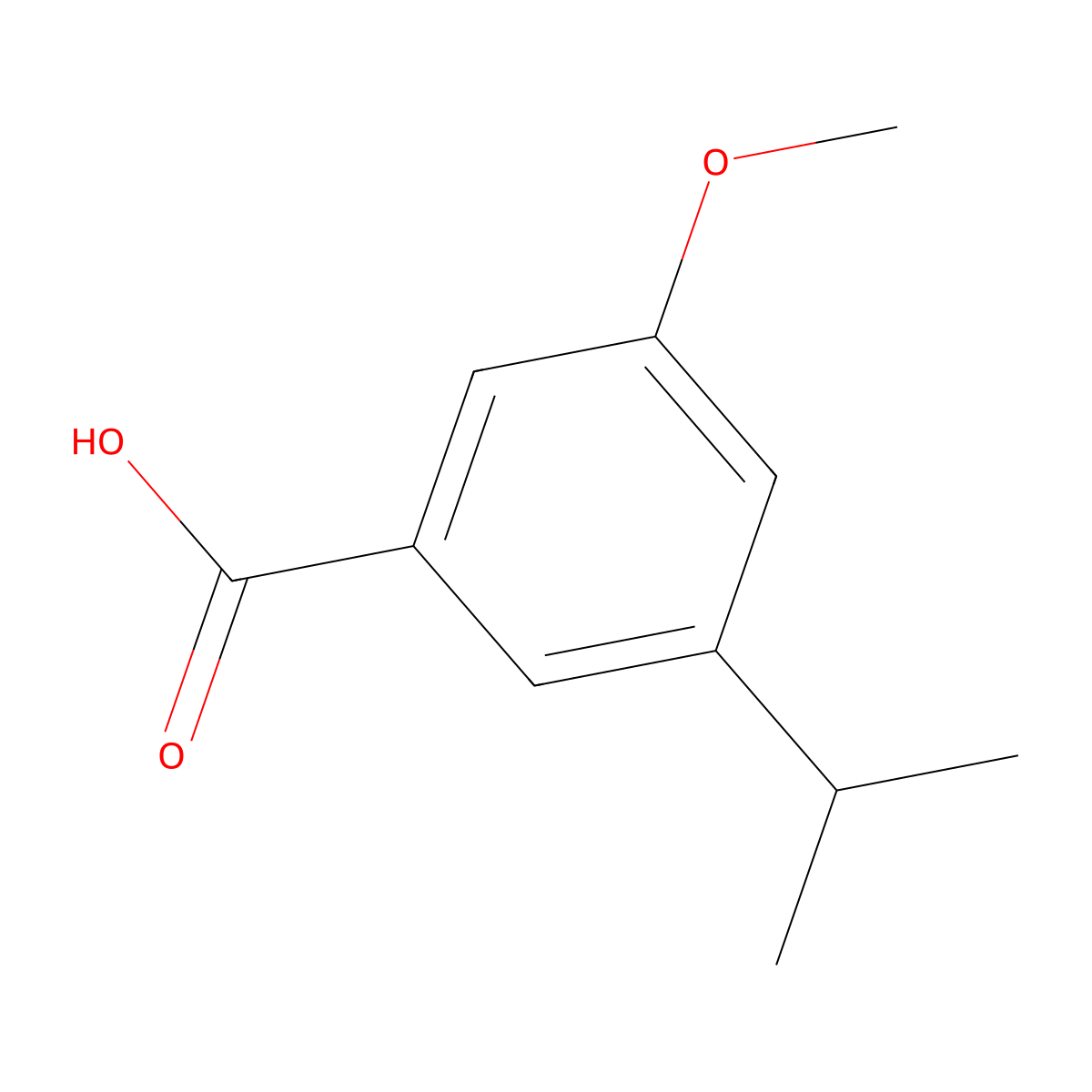 3-Isopropyl-5-methoxybenzoic acid molecular structure, CAS 1369859-17-5