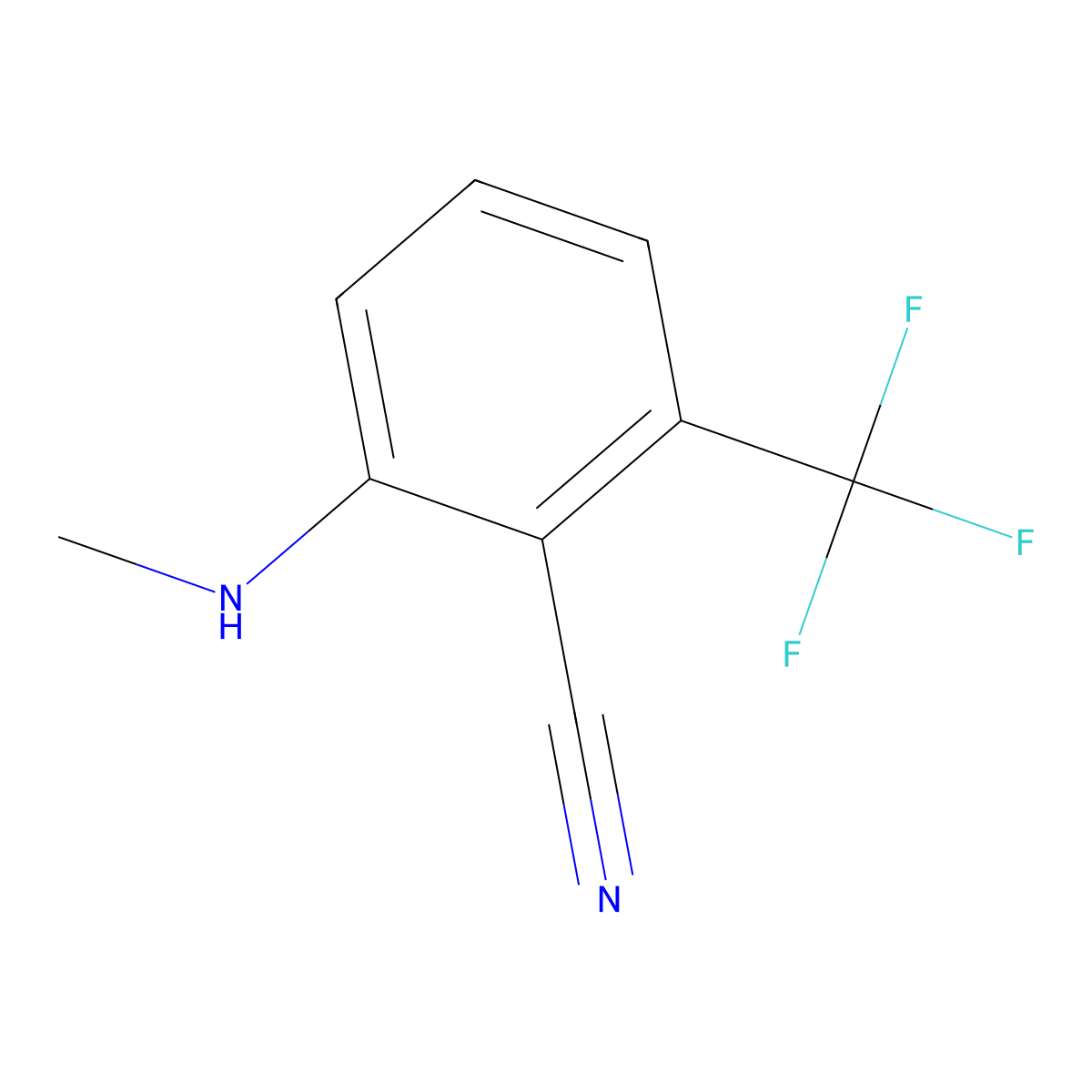 2-(Methylamino)-6-(trifluoromethyl)benzonitrile molecular structure, CAS 1369859-62-0