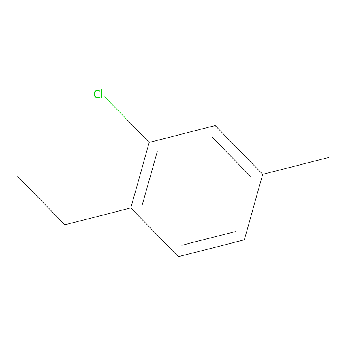 2-Chloro-1-ethyl-4-methylbenzene molecular structure, CAS 1369859-78-8