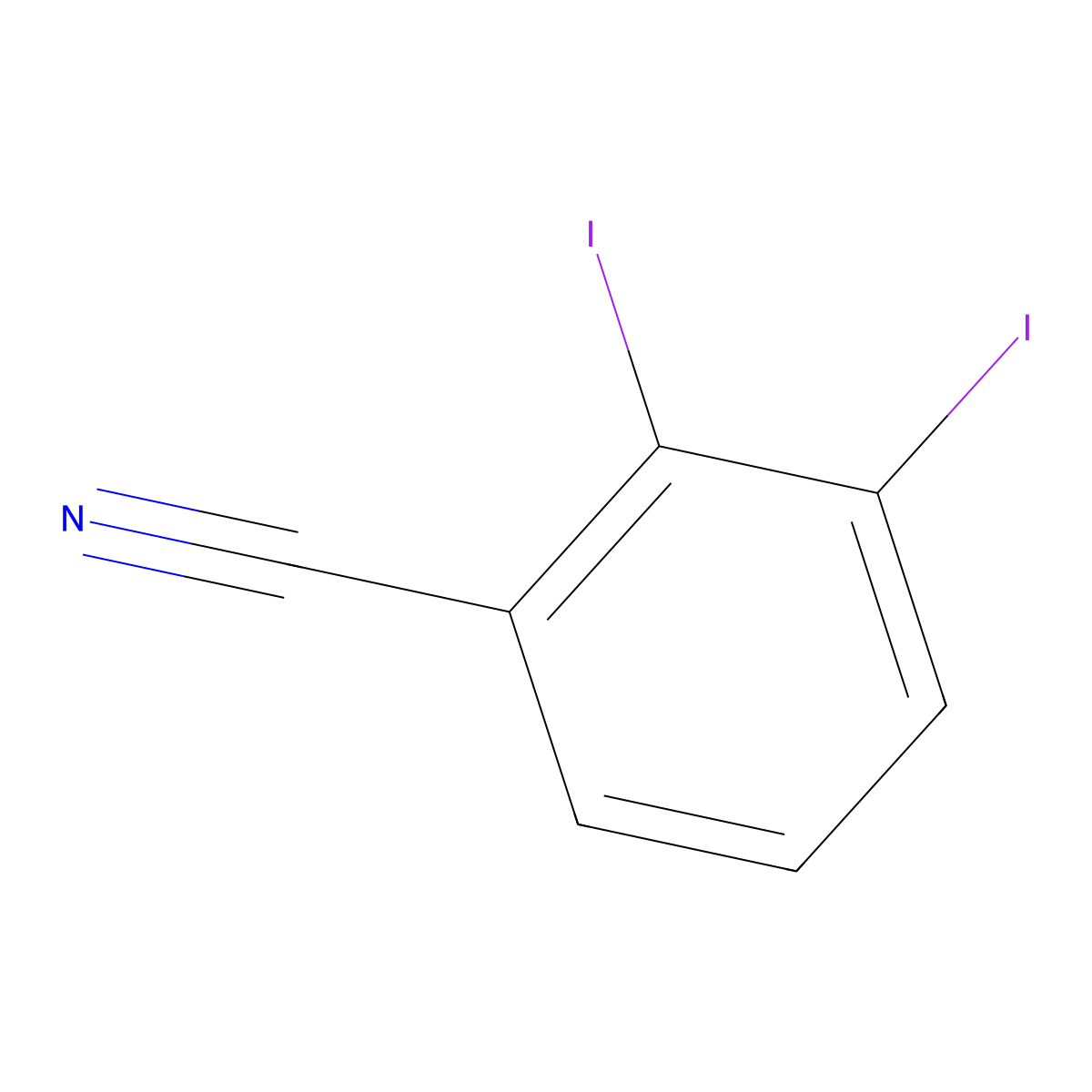 2,3-Diiodobenzonitrile molecular structure, CAS 1369862-38-3