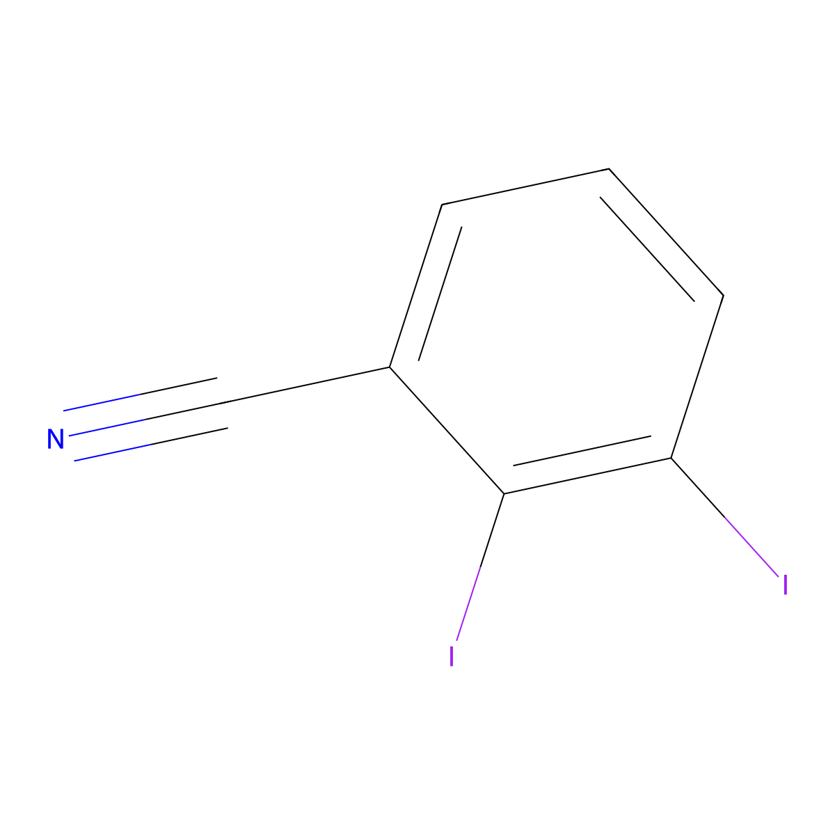 2,3-Diiodobenzonitrile molecular structure, CAS 1369862-38-3