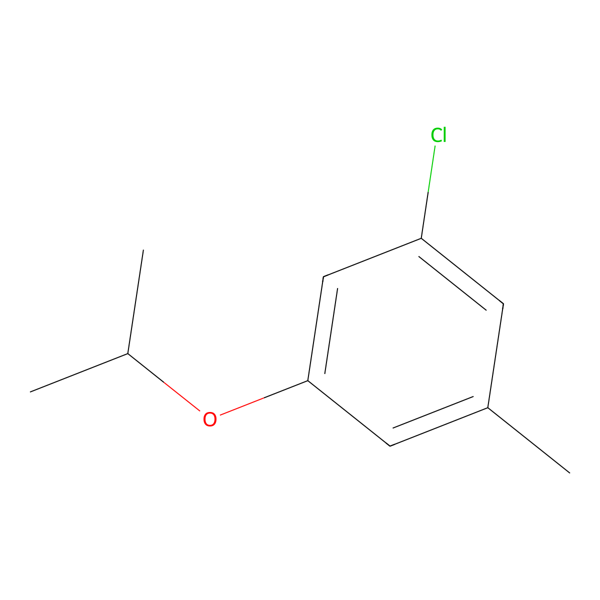 1-Chloro-3-methyl-5-(propan-2-yloxy)benzene molecular structure, CAS 1369862-96-3