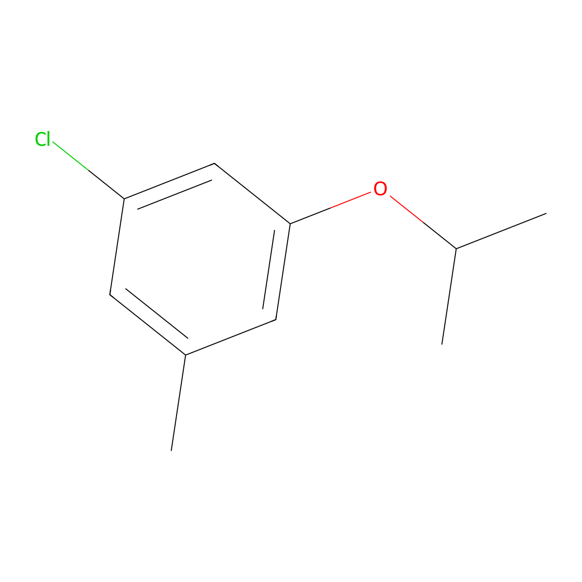 1-Chloro-3-methyl-5-(propan-2-yloxy)benzene molecular structure, CAS 1369862-96-3