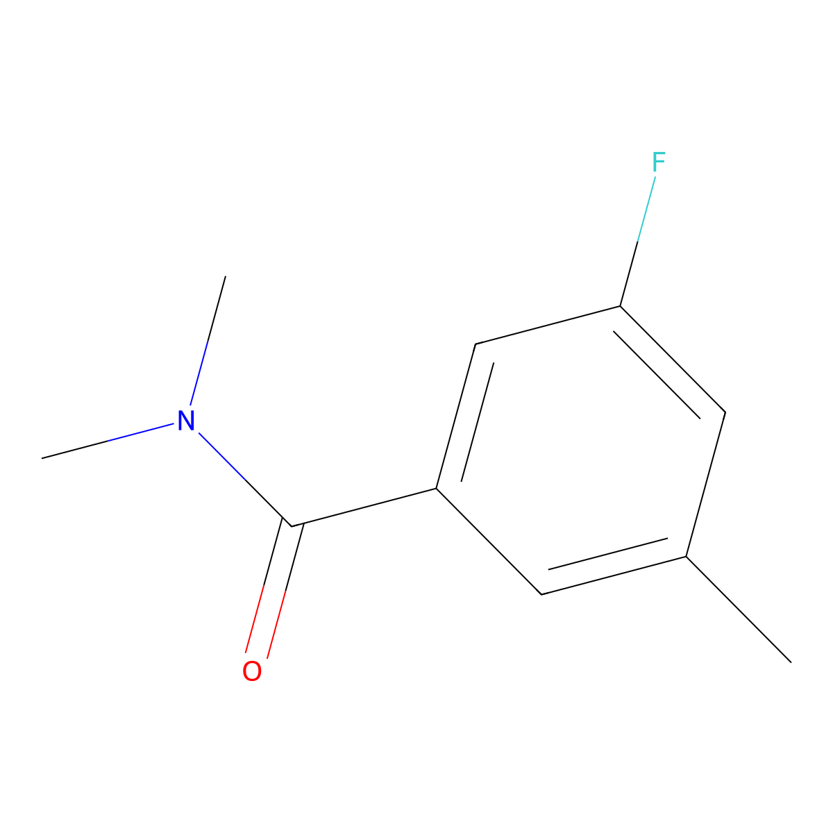 3-fluoro-N,N,5-trimethylbenzamide molecular structure, CAS 1369863-48-8