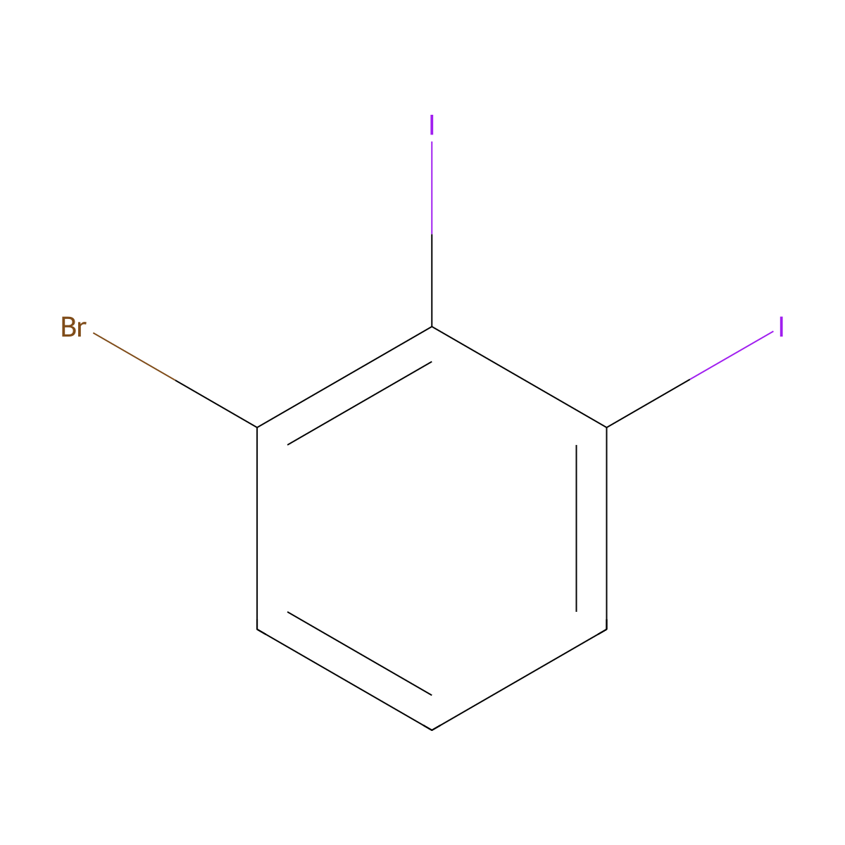 1-Bromo-2,3-diiodobenzene molecular structure, CAS 1369864-63-0