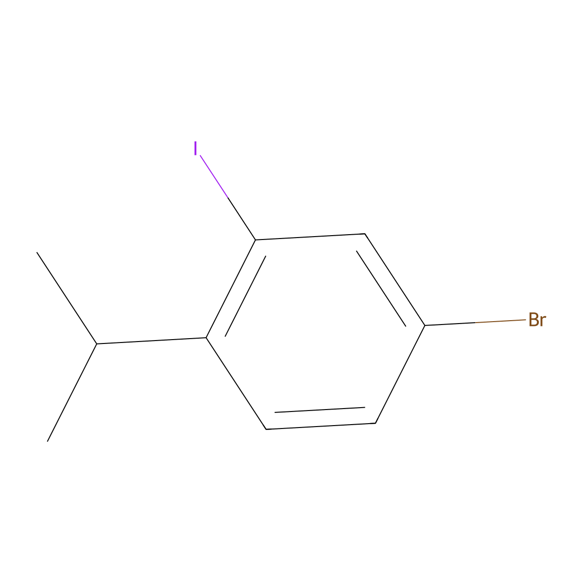 4-Bromo-2-iodo-1-isopropylbenzene molecular structure, CAS 1369864-81-2