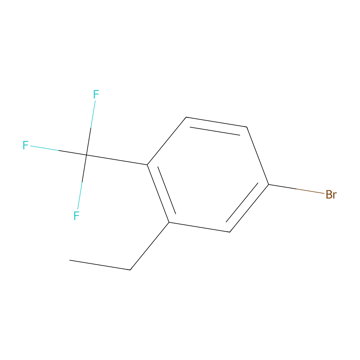 4-Bromo-2-ethyl-1-(trifluoromethyl)benzene molecular structure, CAS 1369865-04-2