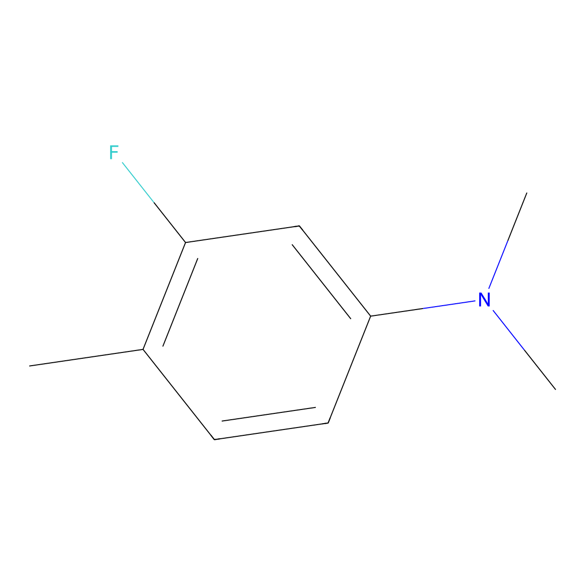(3-Fluoro-4-methyl-phenyl)-dimethyl-amine molecular structure, CAS 1369865-37-1