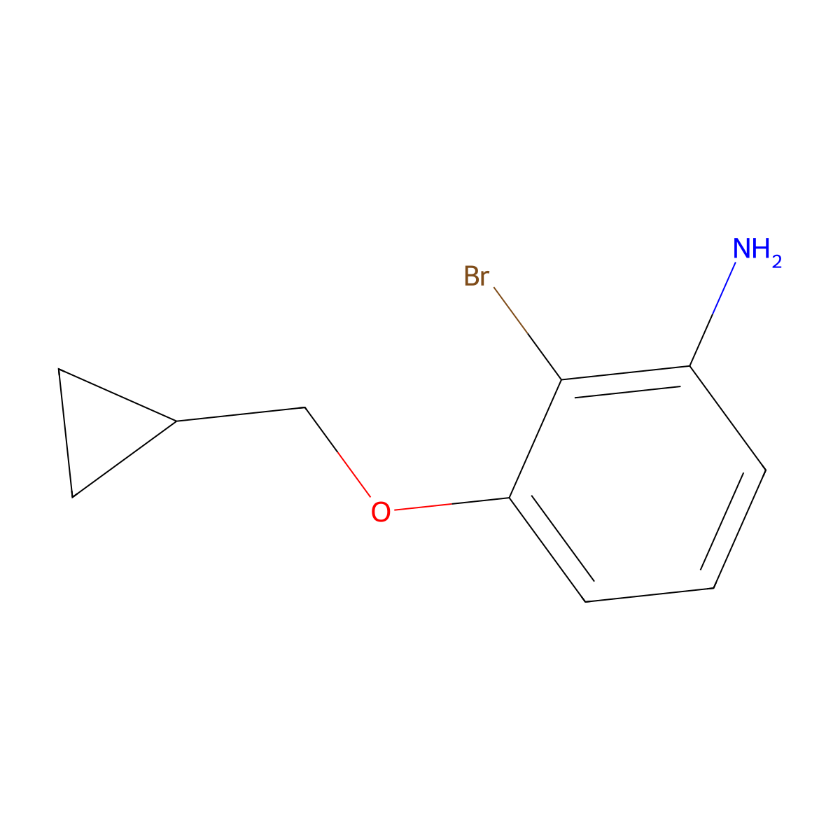 2-Bromo-3-(cyclopropylmethoxy)aniline molecular structure, CAS 1369865-73-5