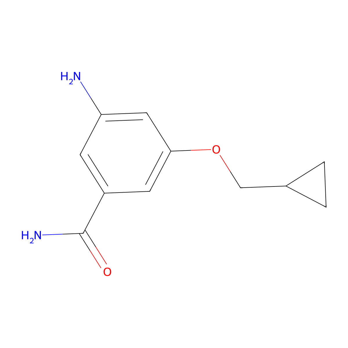 3-Amino-5-(cyclopropylmethoxy)benzamide molecular structure, CAS 1369866-57-8