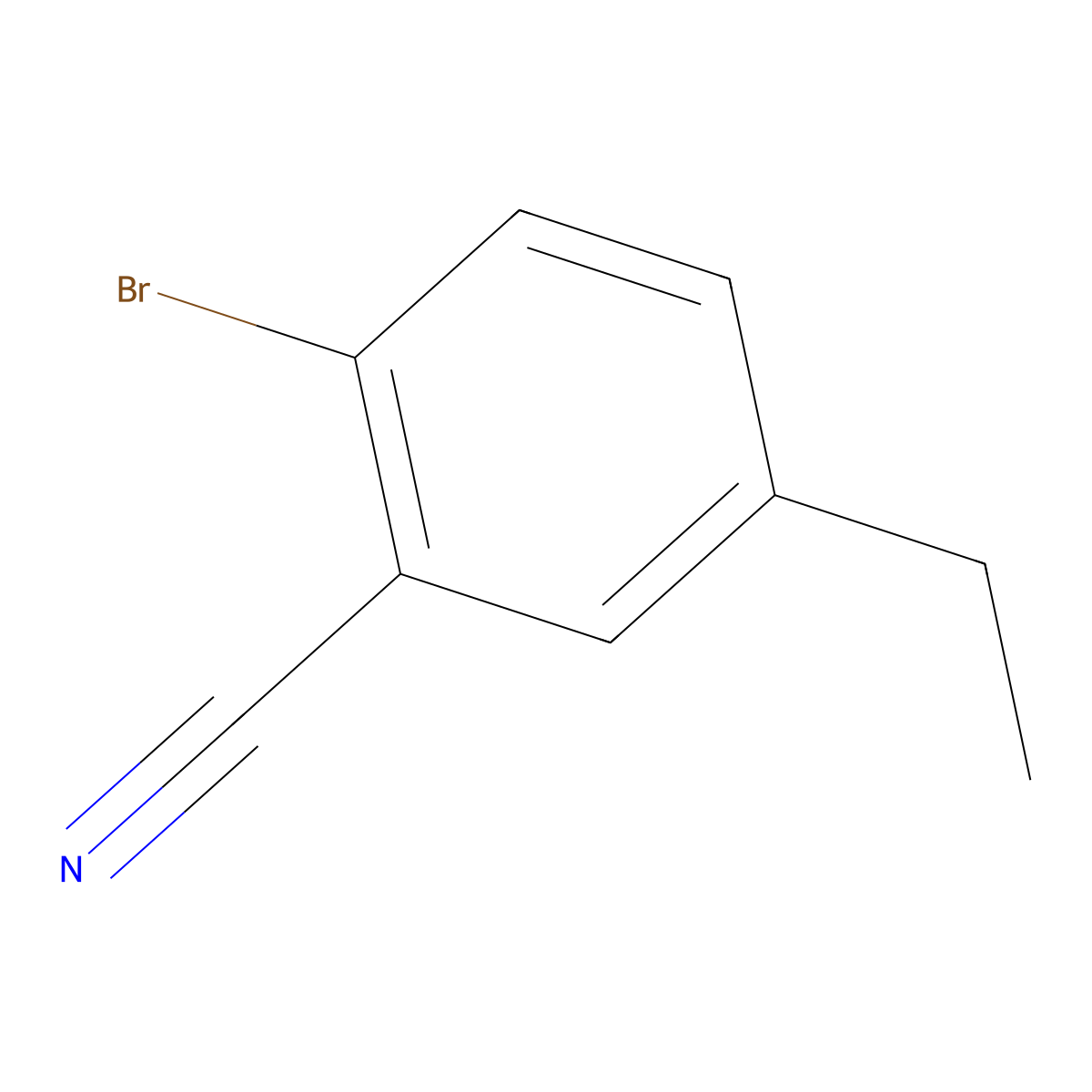 2-Bromo-5-ethylbenzonitrile molecular structure, CAS 1369867-97-9