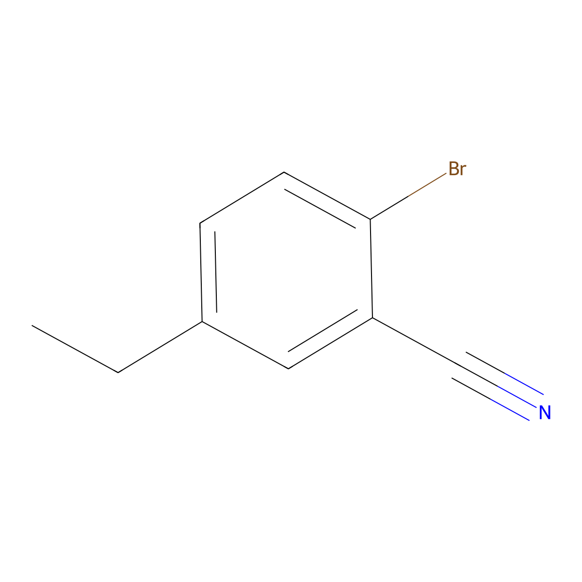 2-Bromo-5-ethylbenzonitrile molecular structure, CAS 1369867-97-9