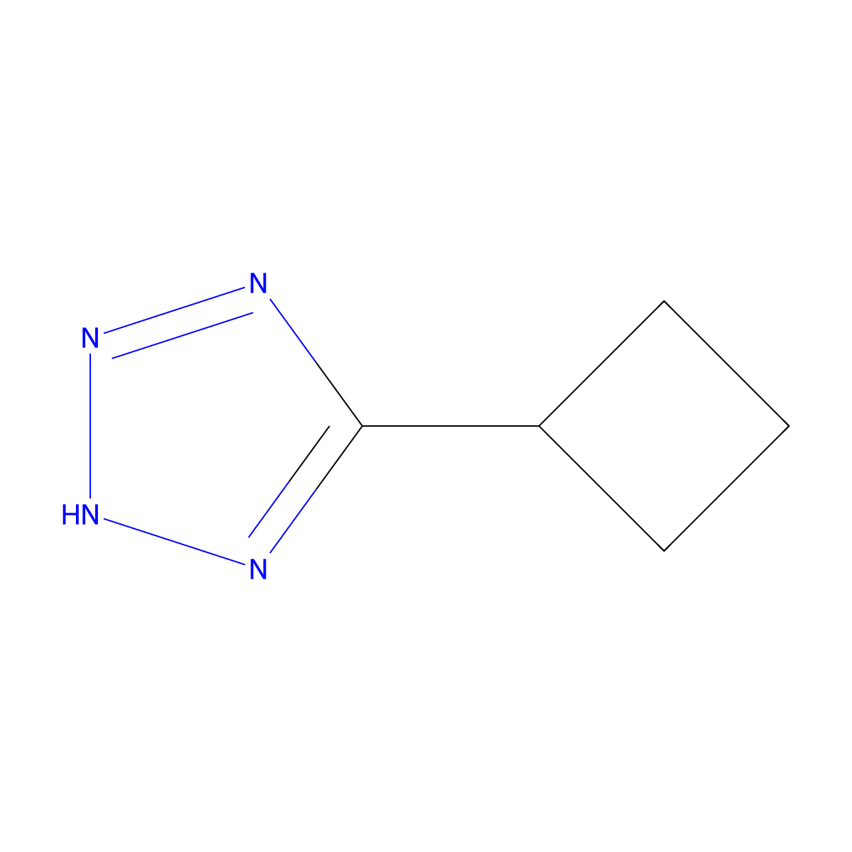 5-cyclobutyl-1H-1,2,3,4-tetrazole molecular structure, CAS 1369868-65-4
