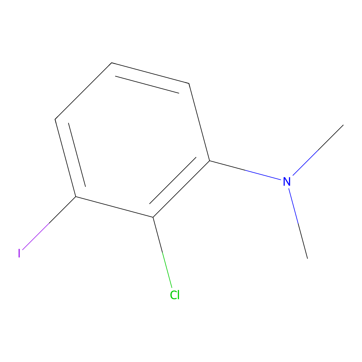 2-Chloro-3-iodo-N,N-dimethylaniline molecular structure, CAS 1369870-05-2