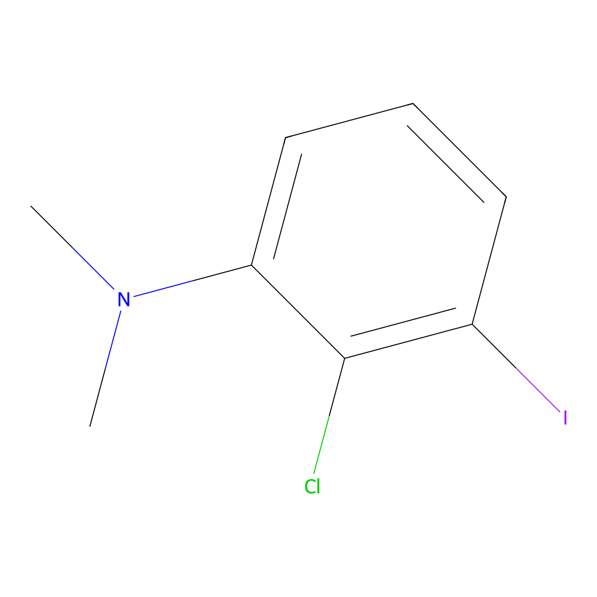 2-Chloro-3-iodo-N,N-dimethylaniline molecular structure, CAS 1369870-05-2