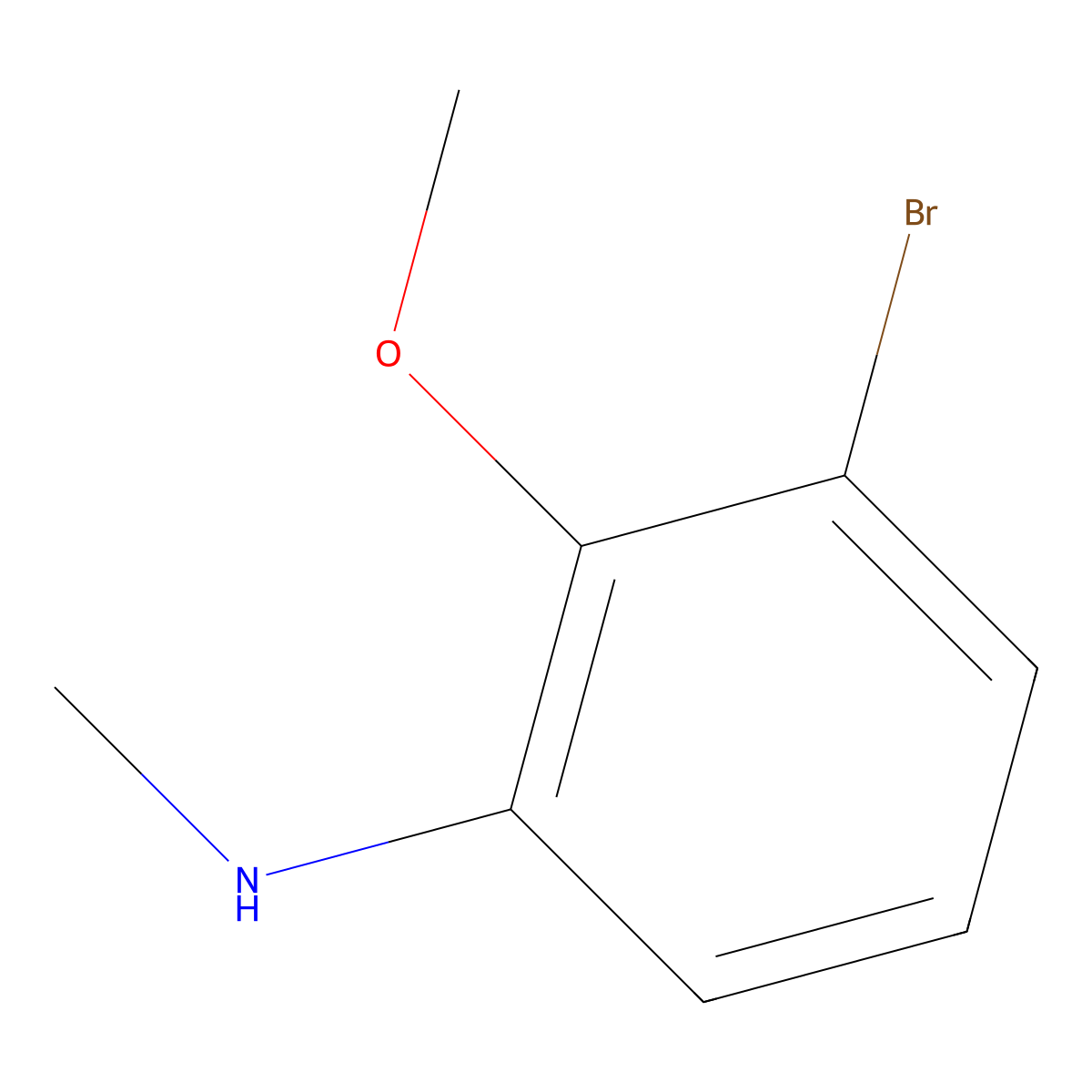 3-bromo-2-methoxy-N-methylaniline molecular structure, CAS 1369871-05-5