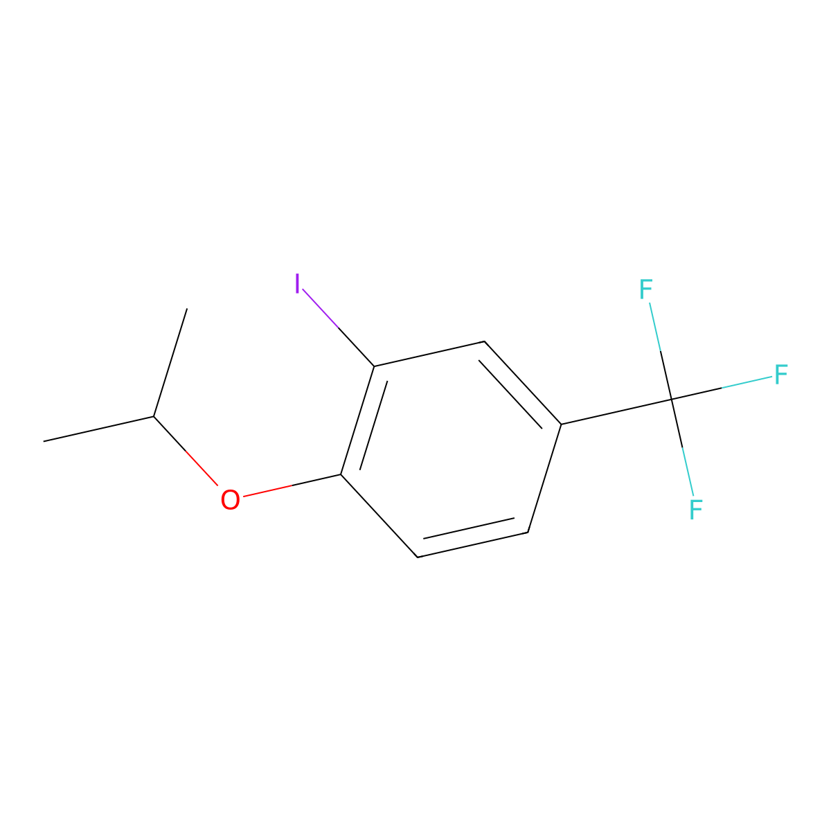 2-Iodo-1-isopropoxy-4-trifluoromethylbenzene molecular structure, CAS 1369872-66-1