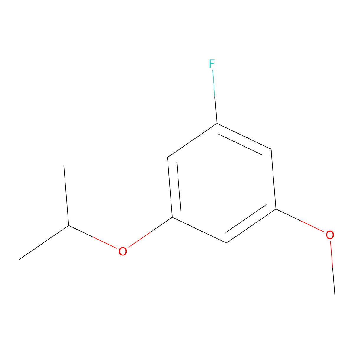 1-Fluoro-3-isopropoxy-5-methoxybenzene molecular structure, CAS 1369873-24-4
