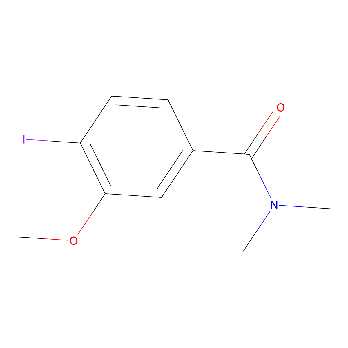 4-Iodo-3-methoxy-N,N-dimethylbenzamide molecular structure, CAS 1369875-31-9