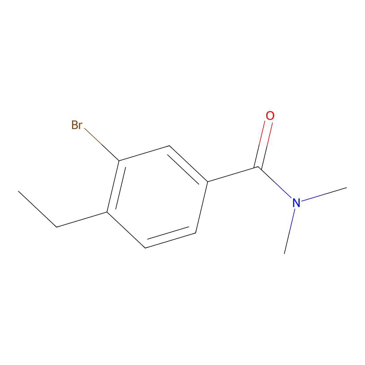 3-Bromo-4-ethyl-N,N-dimethylbenzamide molecular structure, CAS 1369876-29-8
