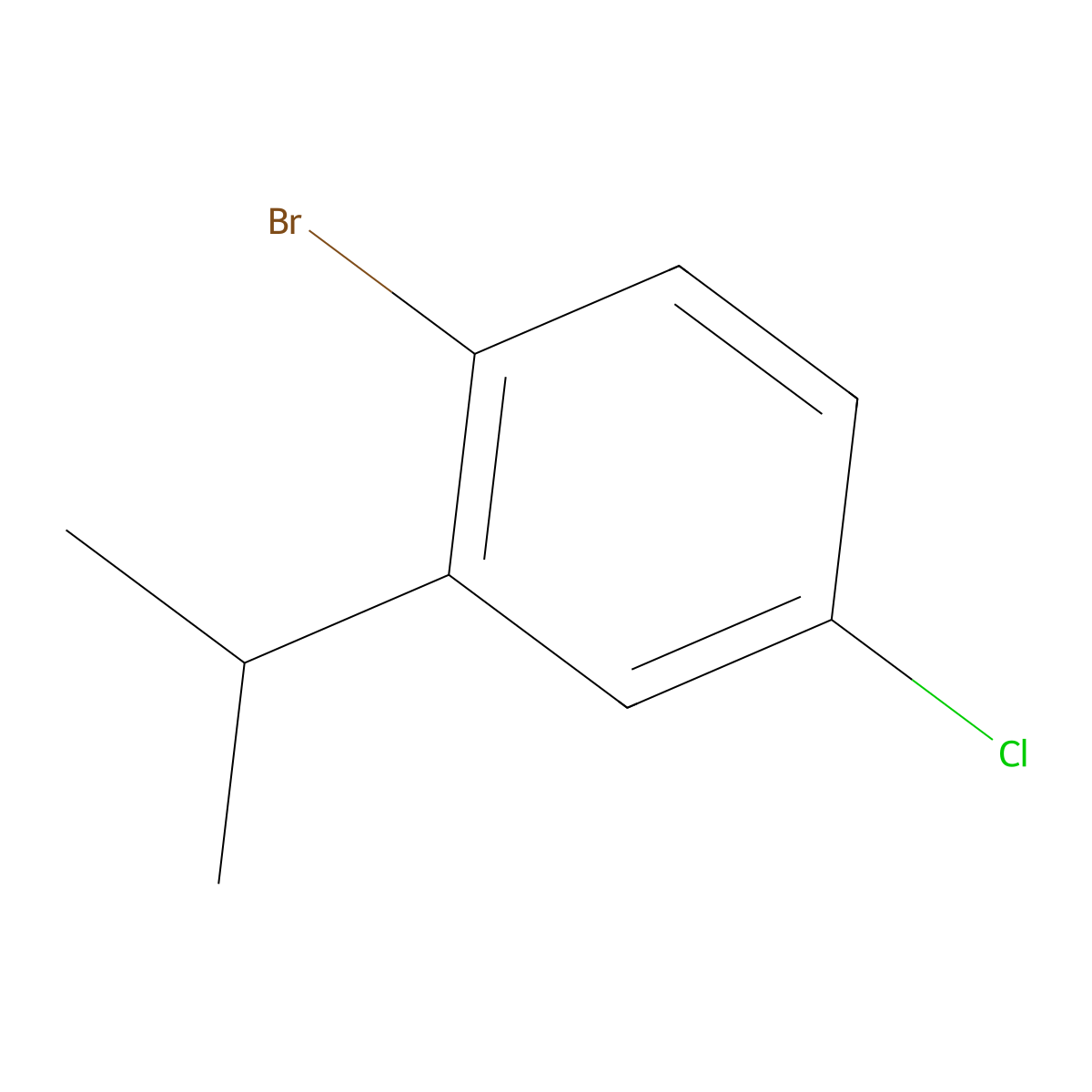 1-Bromo-4-chloro-2-isopropylbenzene molecular structure, CAS 1369876-52-7