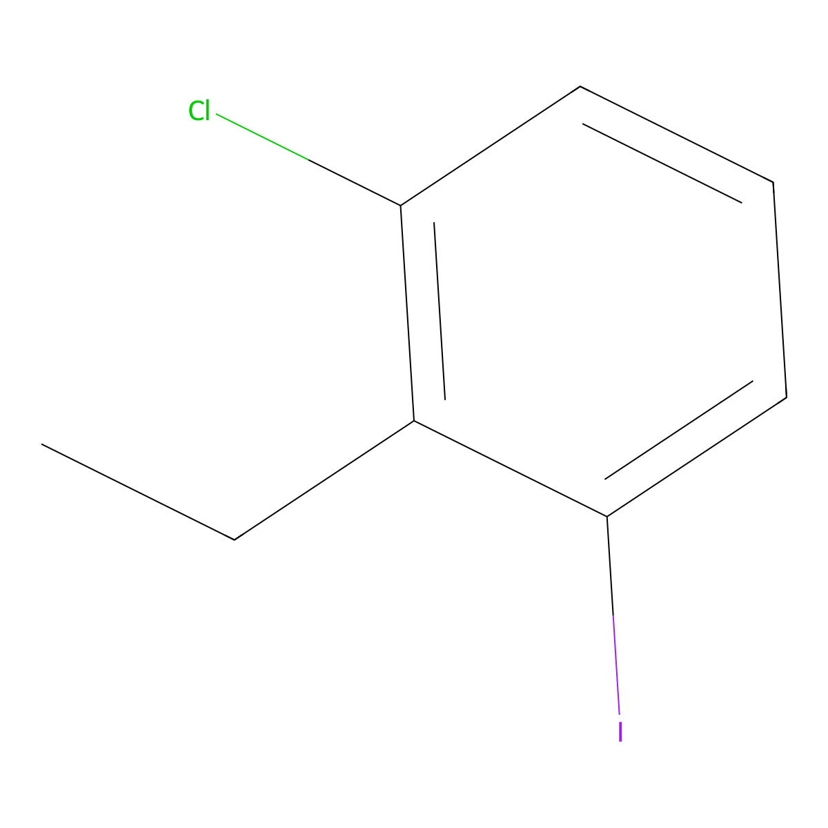 1-Chloro-2-ethyl-3-iodobenzene molecular structure, CAS 1369876-61-8