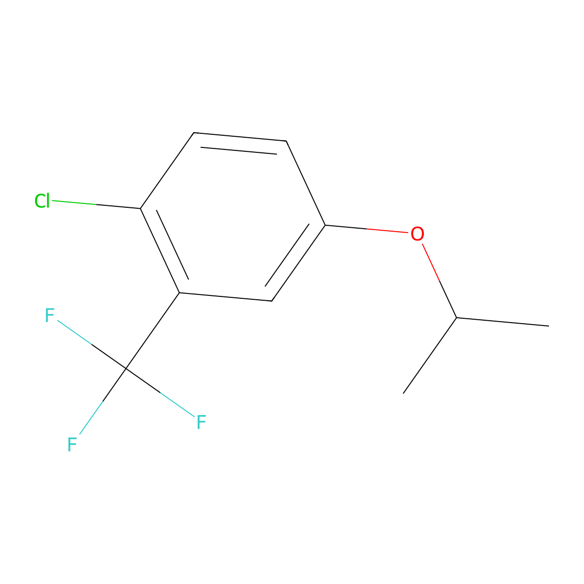 1-Chloro-4-(propan-2-yloxy)-2-(trifluoromethyl)benzene molecular structure, CAS 1369877-52-0