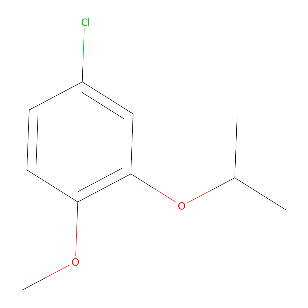 4-Chloro-1-methoxy-2-(propan-2-yloxy)benzene molecular structure, CAS 1369879-61-7