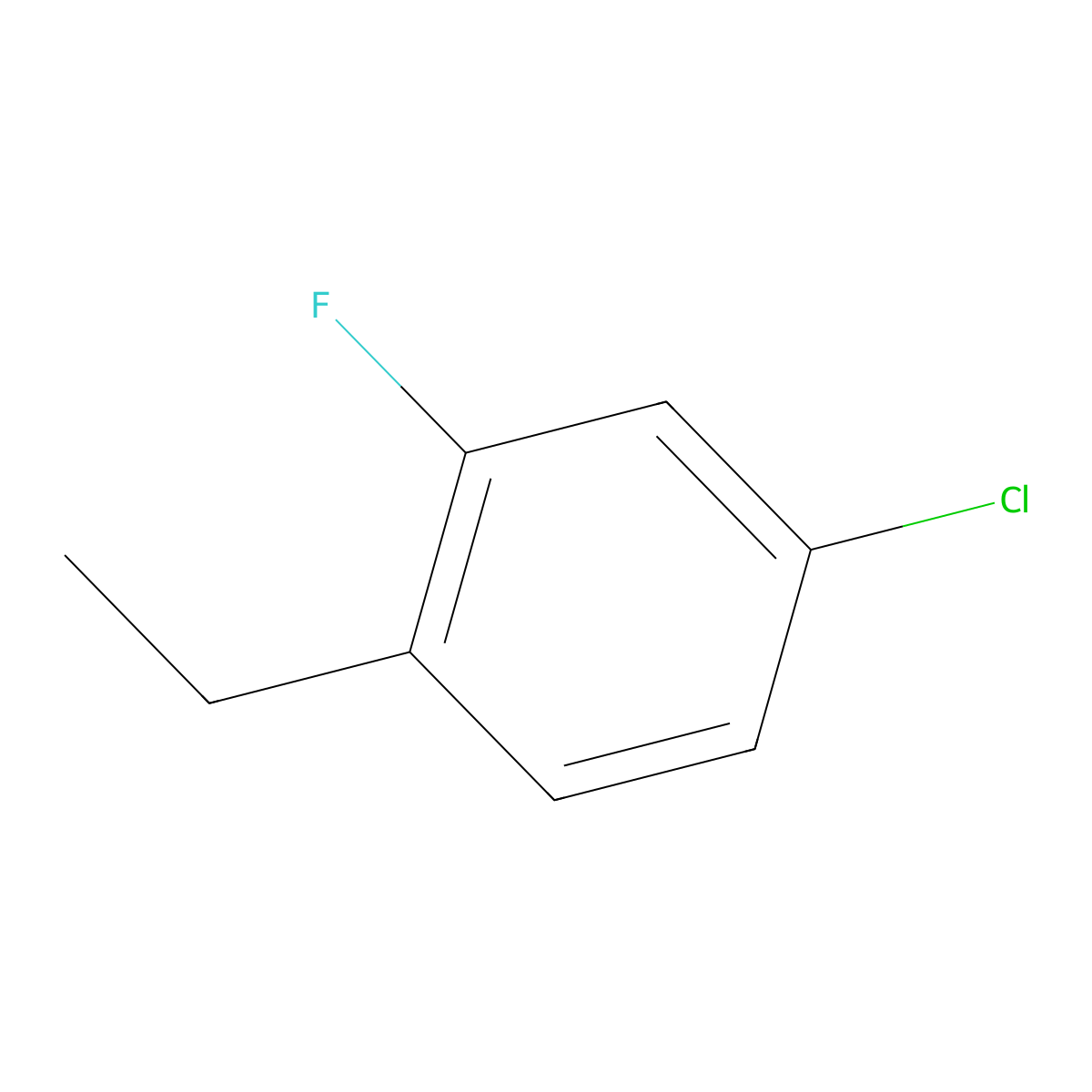 4-Chloro-1-ethyl-2-fluorobenzene molecular structure, CAS 1369880-08-9