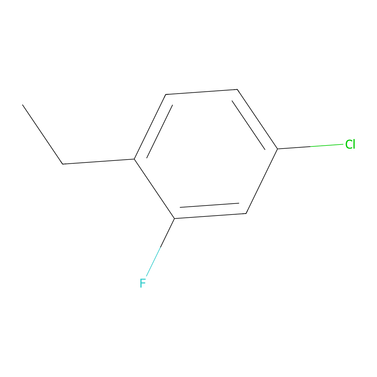 4-Chloro-1-ethyl-2-fluorobenzene molecular structure, CAS 1369880-08-9