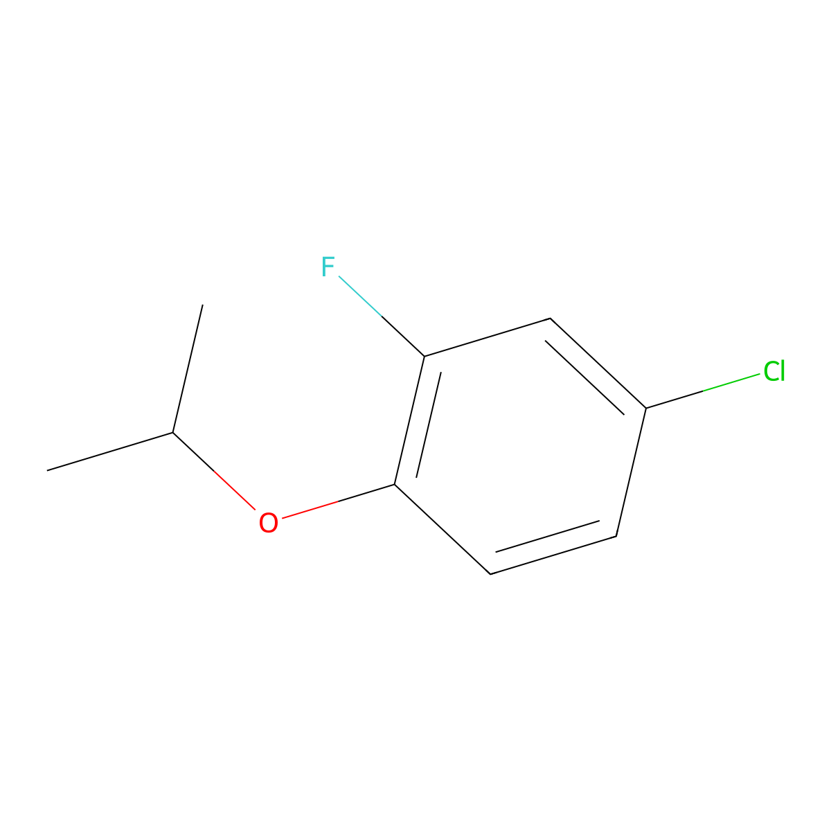 4-Chloro-2-fluoro-1-(propan-2-yloxy)benzene molecular structure, CAS 1369880-31-8