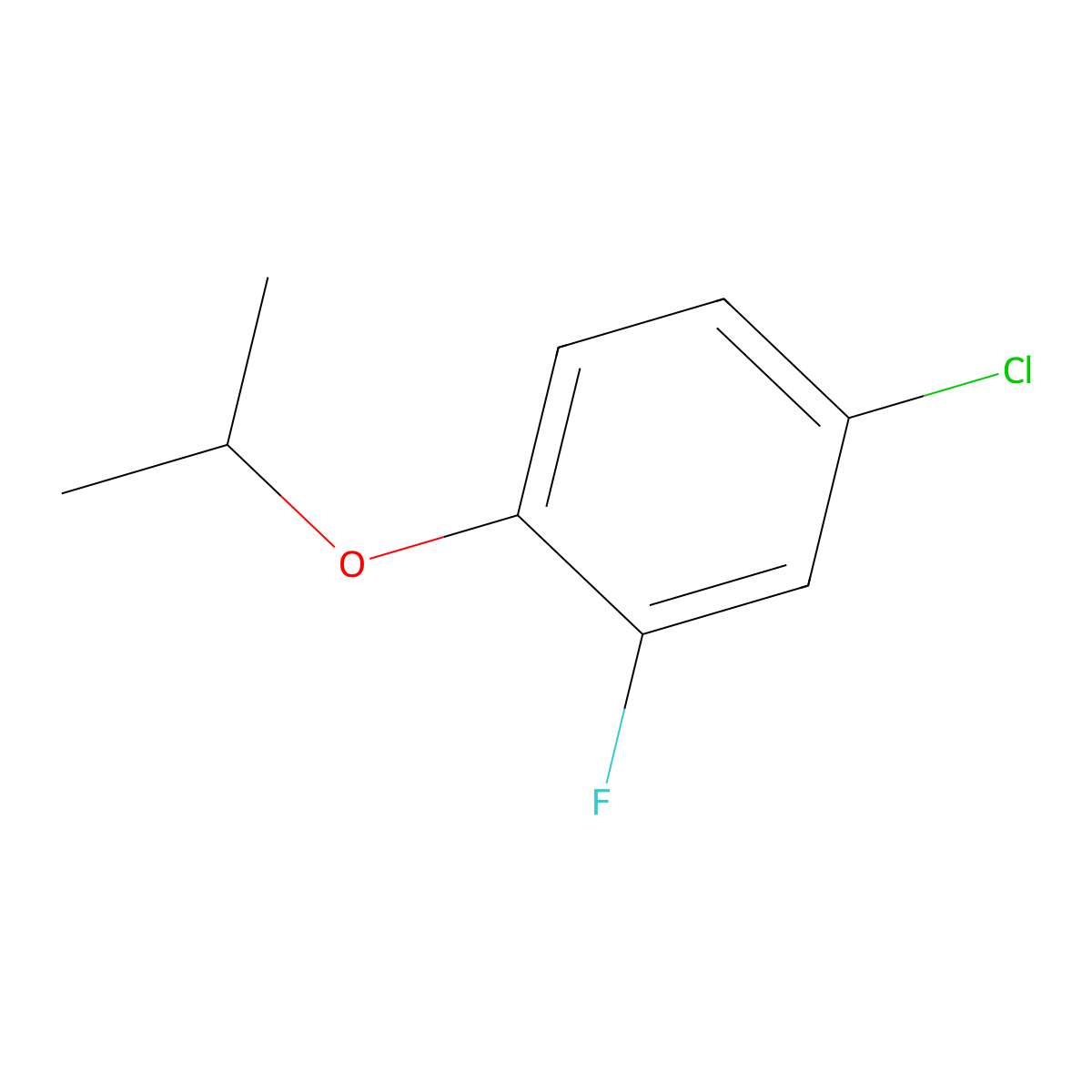 4-Chloro-2-fluoro-1-(propan-2-yloxy)benzene molecular structure, CAS 1369880-31-8