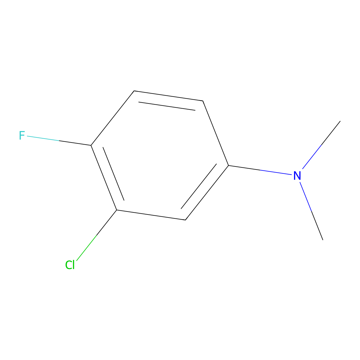 3-chloro-4-fluoro-N,N-dimethylaniline molecular structure, CAS 1369880-51-2