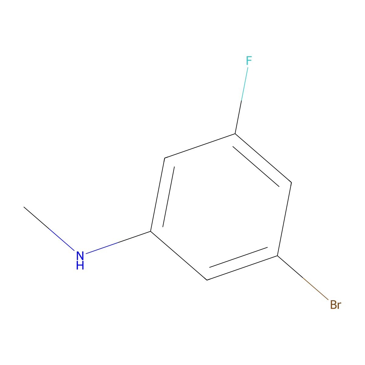 3-Bromo-5-fluoro-N-methylaniline molecular structure, CAS 1369880-72-7