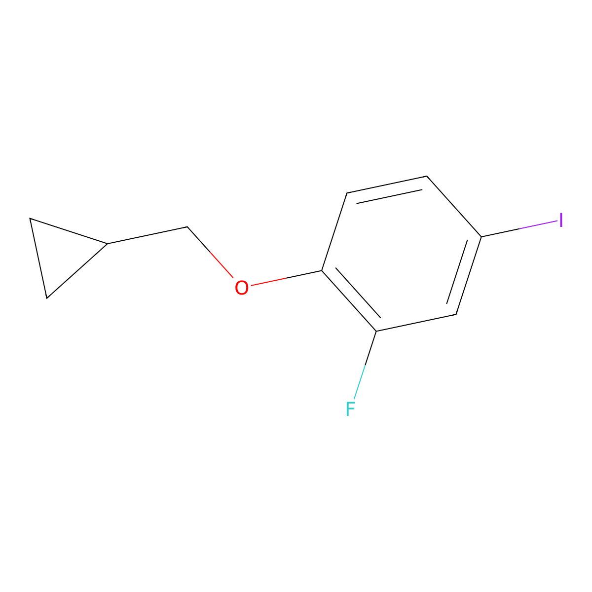 1-(Cyclopropylmethoxy)-2-fluoro-4-iodobenzene molecular structure, CAS 1369881-22-0
