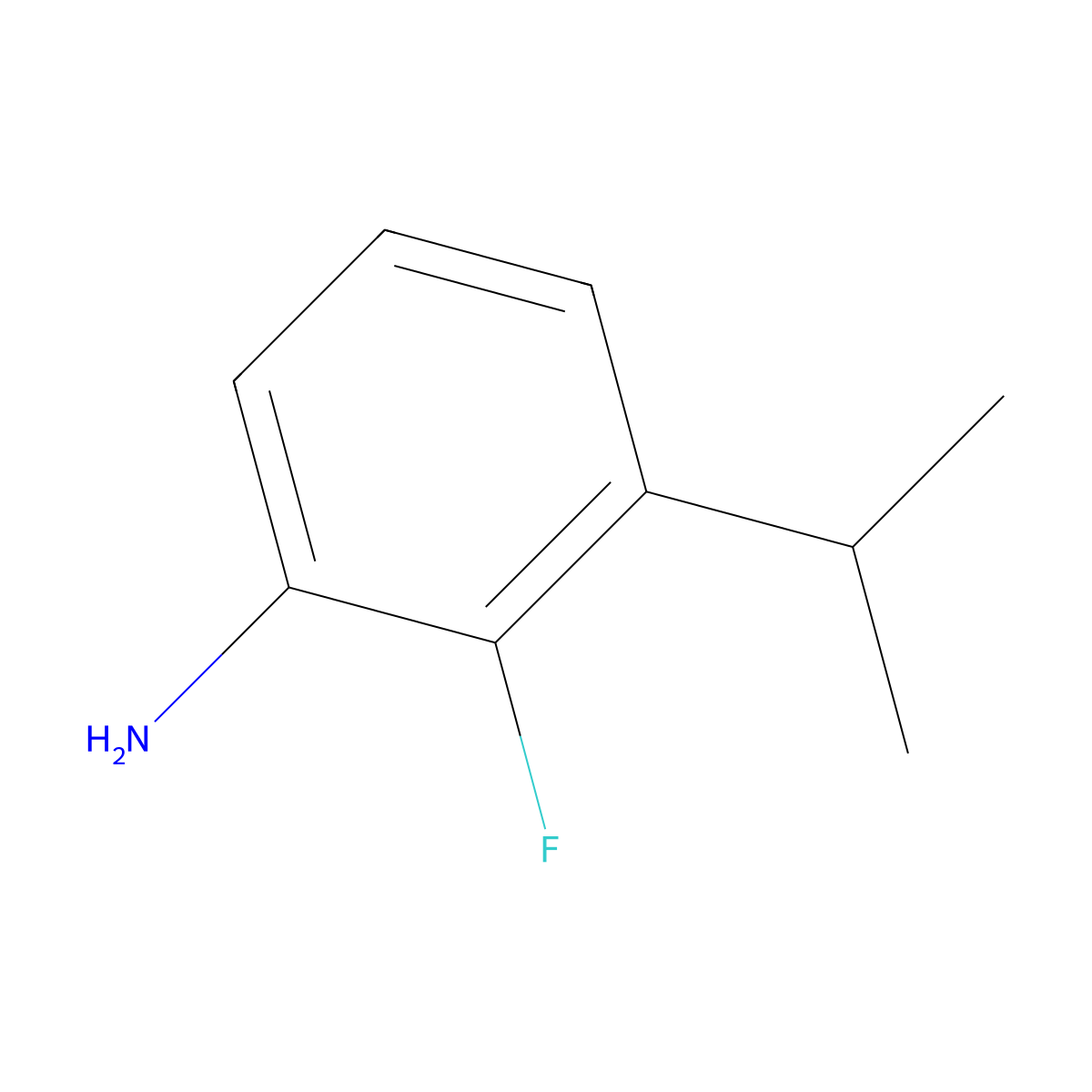 2-Fluoro-3-isopropylaniline molecular structure, CAS 1369881-49-1