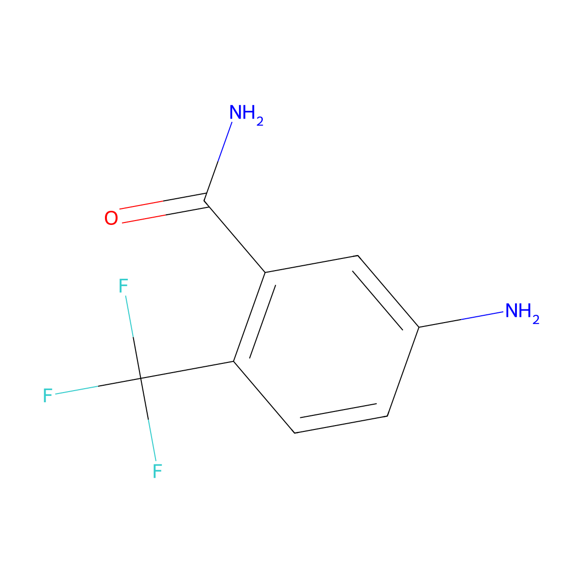 5-Amino-2-(trifluoromethyl)benzamide molecular structure, CAS 1369881-97-9
