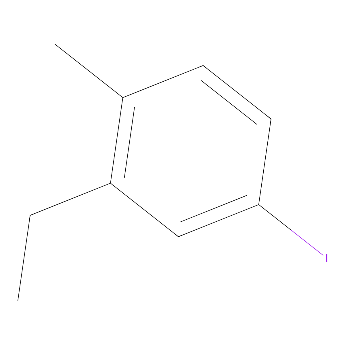 2-Ethyl-4-iodo-1-methylbenzene molecular structure, CAS 1369882-01-8