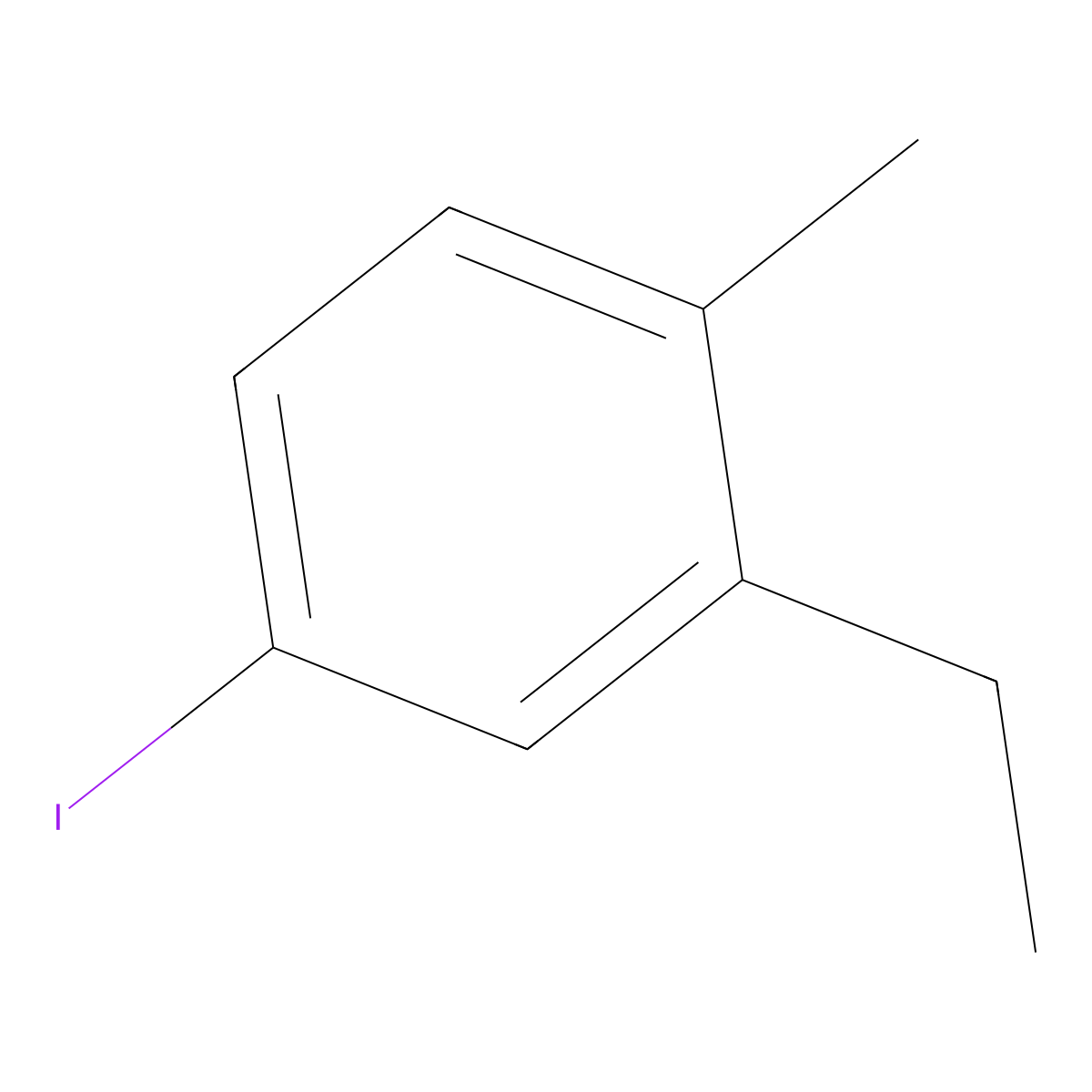 2-Ethyl-4-iodo-1-methylbenzene molecular structure, CAS 1369882-01-8
