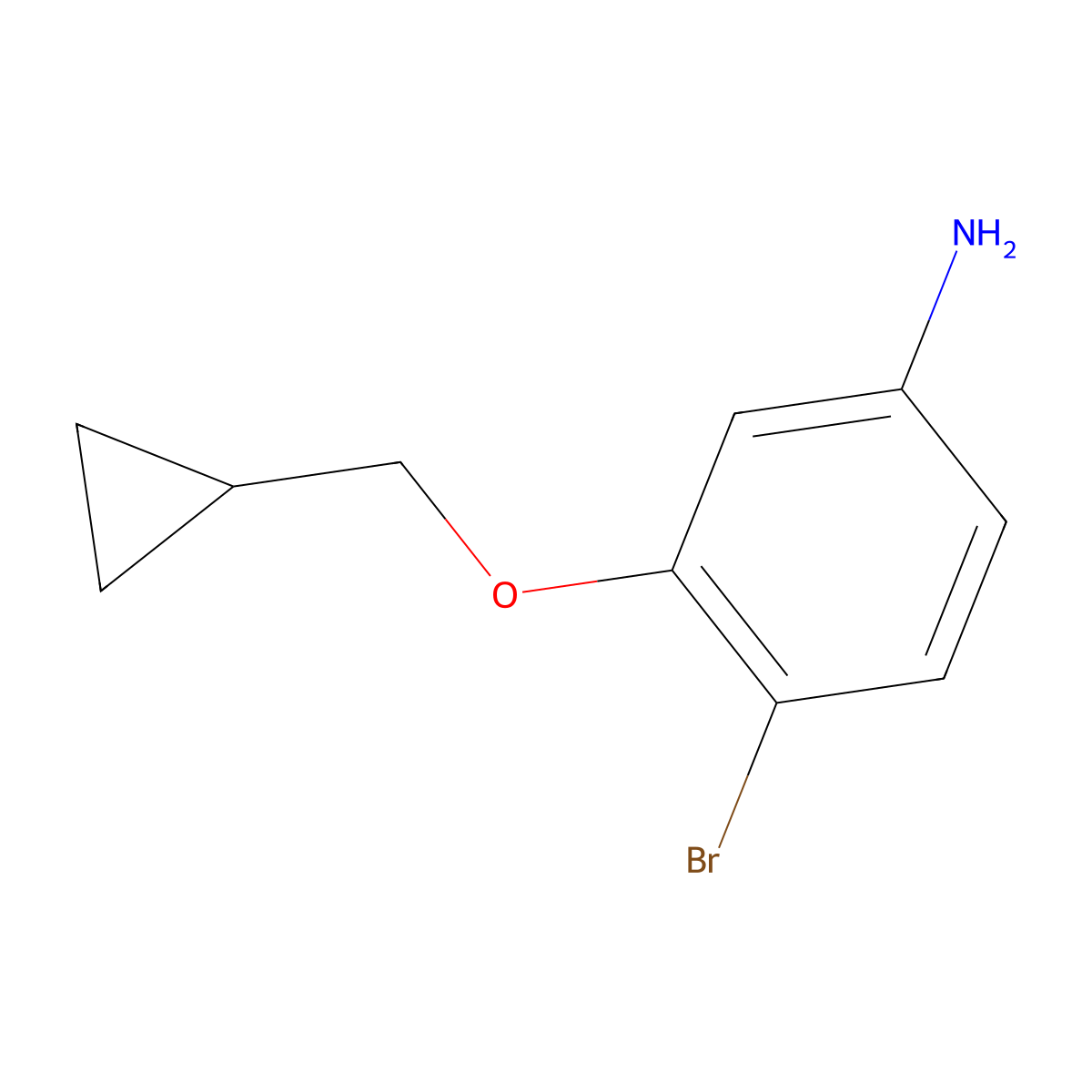 4-Bromo-3-(cyclopropylmethoxy)aniline molecular structure, CAS 1369882-43-8