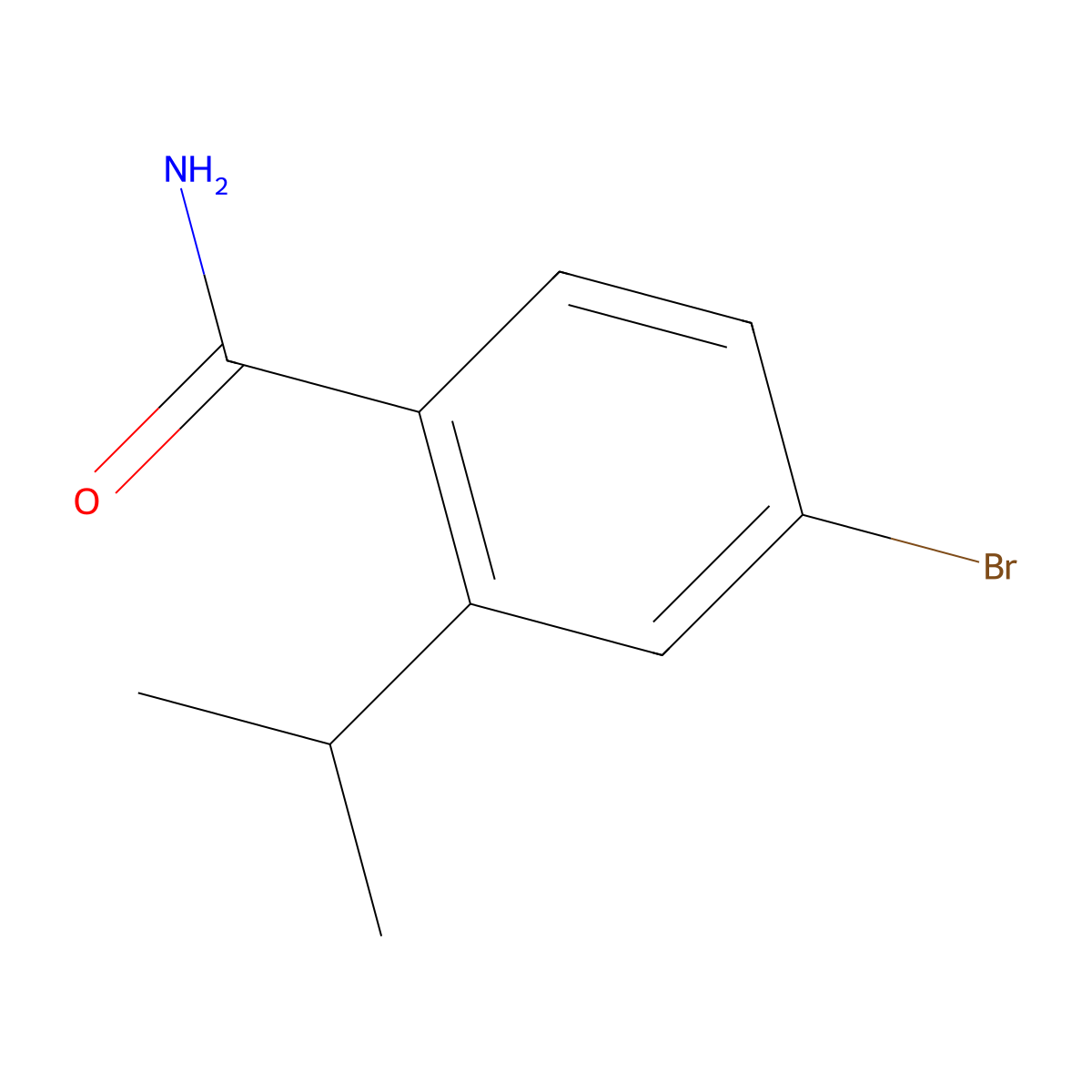 4-Bromo-2-isopropylbenzamide molecular structure, CAS 1369883-09-9