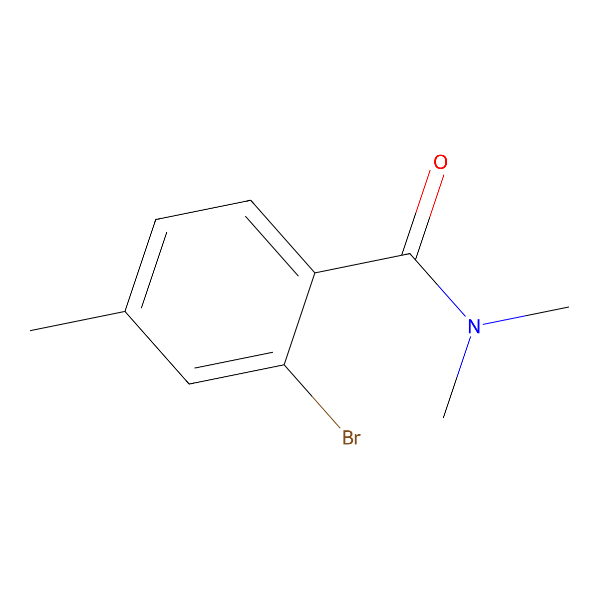 2-bromo-N,N,4-trimethylbenzamide molecular structure, CAS 1369883-32-8