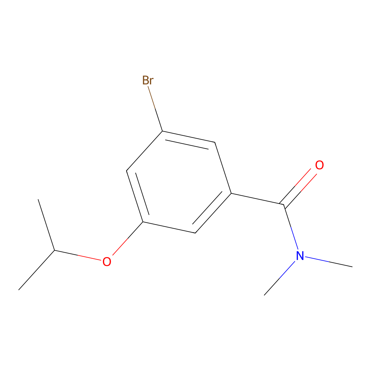 3-Bromo-N,N-dimethyl-5-(1-methylethoxy)benzamide molecular structure, CAS 1369883-46-4