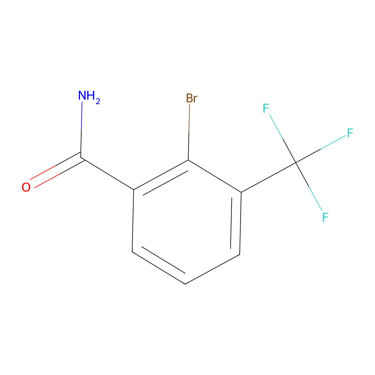 2-Bromo-3-(trifluoromethyl)benzamide molecular structure, CAS 1369884-25-2