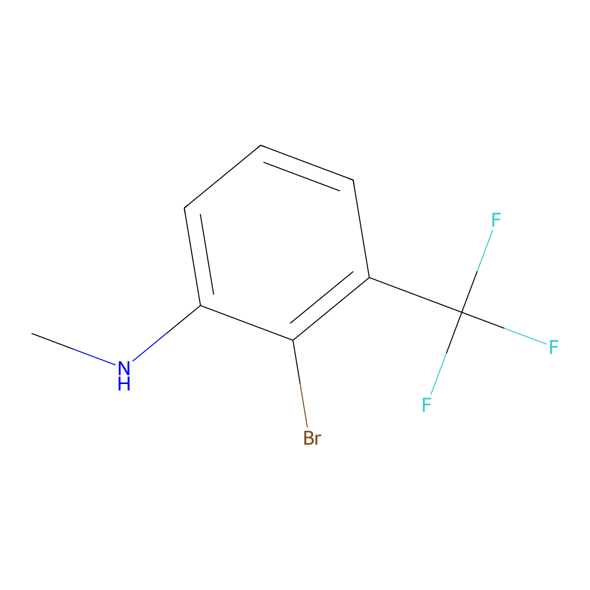 2-bromo-N-methyl-3-(trifluoromethyl)aniline molecular structure, CAS 1369884-42-3