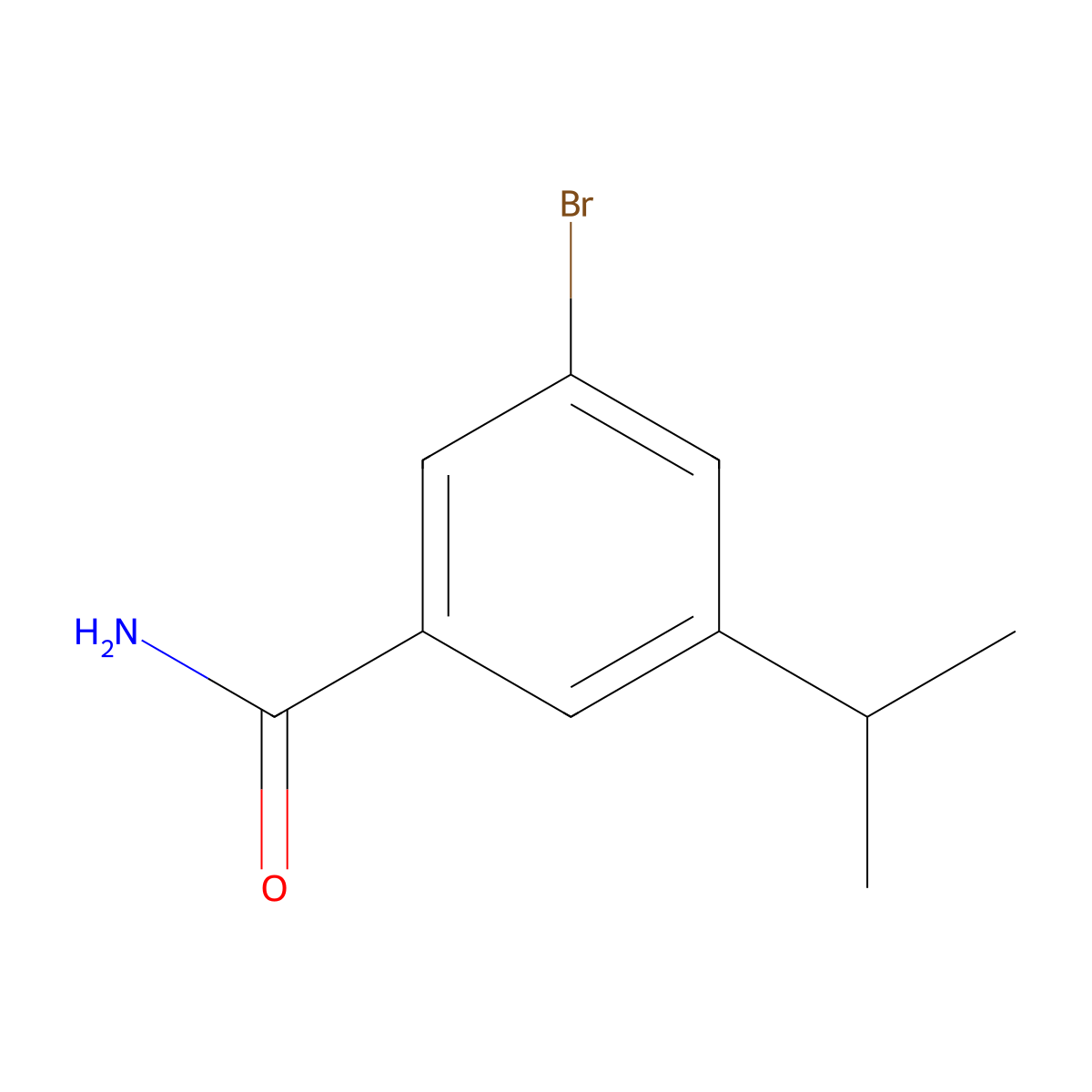 3-Bromo-5-isopropylbenzamide molecular structure, CAS 1369885-04-0