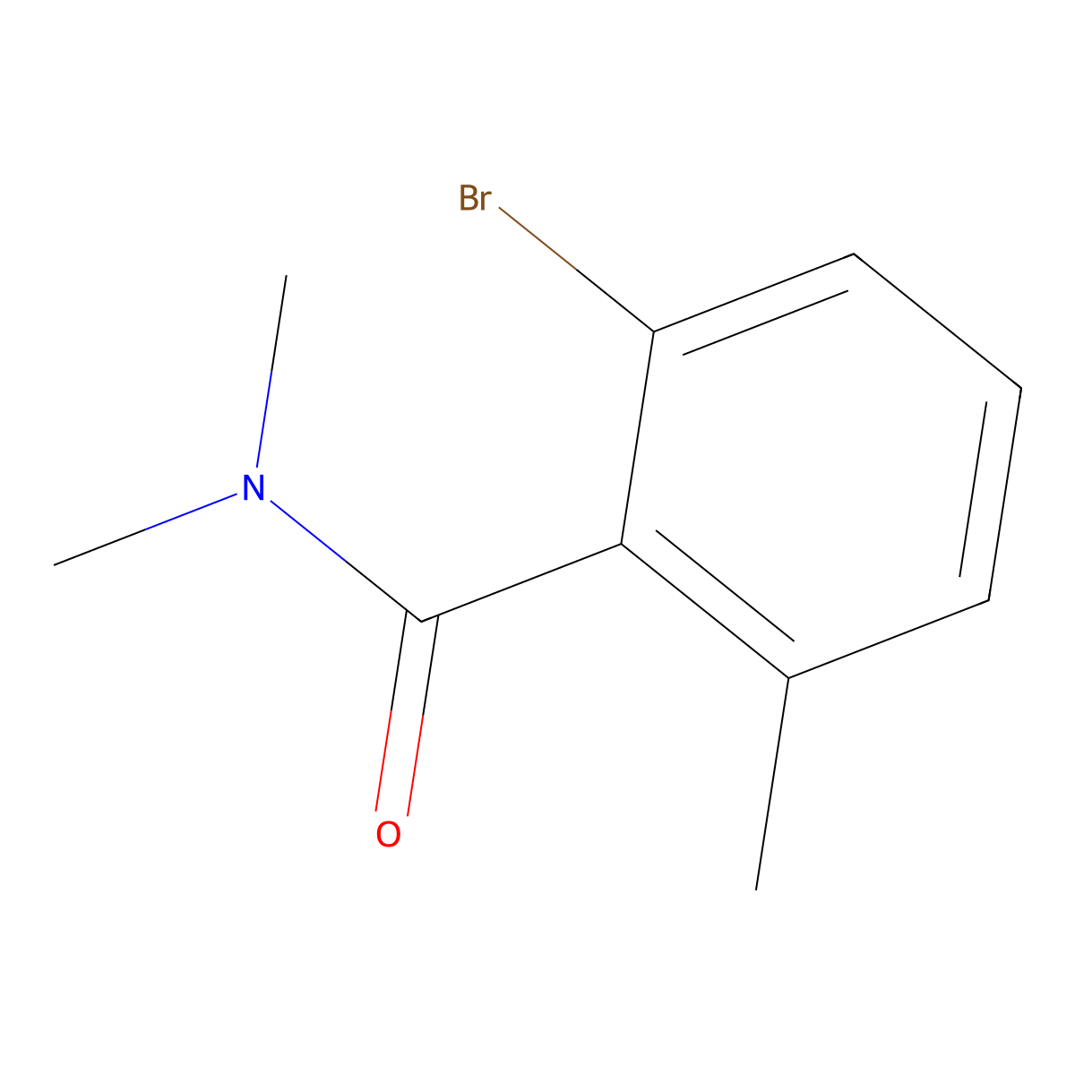 2-bromo-N,N,6-trimethylbenzamide molecular structure, CAS 1369885-60-8